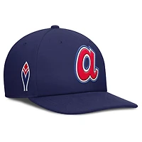 Casquette Nike Pro Performance Snapback bleu marine pour homme Atlanta Braves