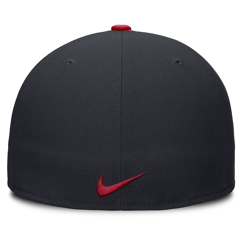 Casquette ajustée Nike True Performance bleu marine pour homme des Atlanta Braves
