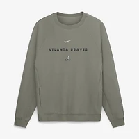 Sweat-shirt raglan Nike Atlanta Braves Statement Primary vert olive pour homme