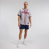 Men's Nike Ozzie Albies Gray Atlanta Braves Road Limited Player Jersey