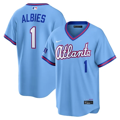 Men's Nike Ozzie Albies Powder Blue Atlanta Braves 2026 City Connect Stadium Jersey