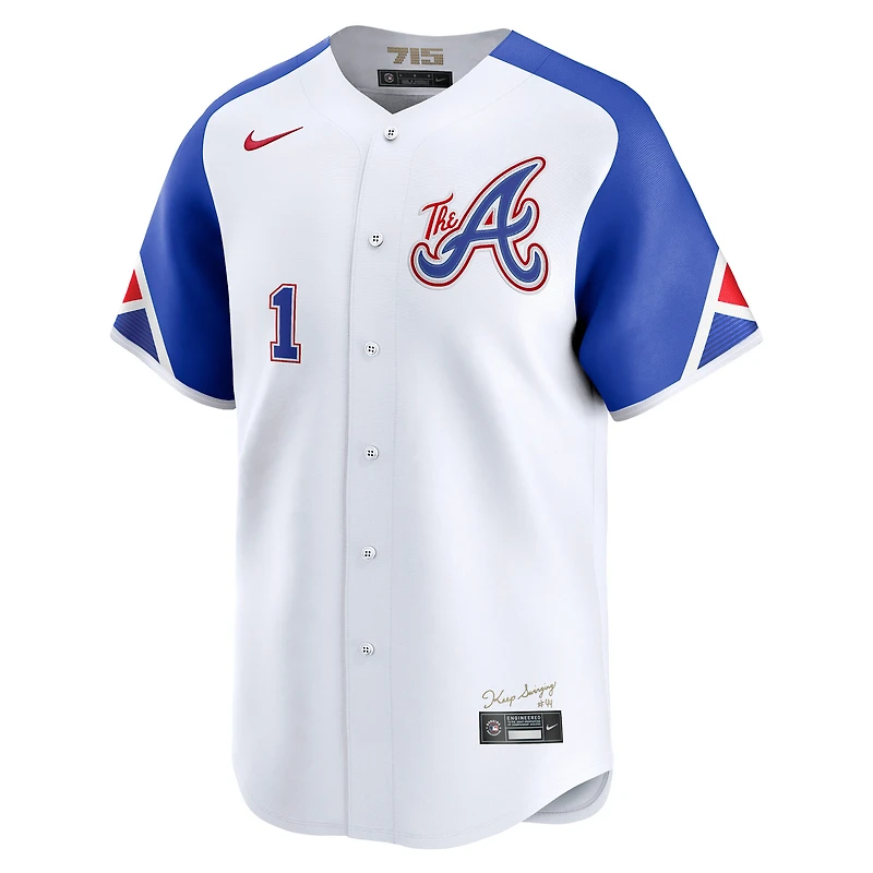 Men's Nike Ozzie Albies White Atlanta Braves City Connect Limited Jersey