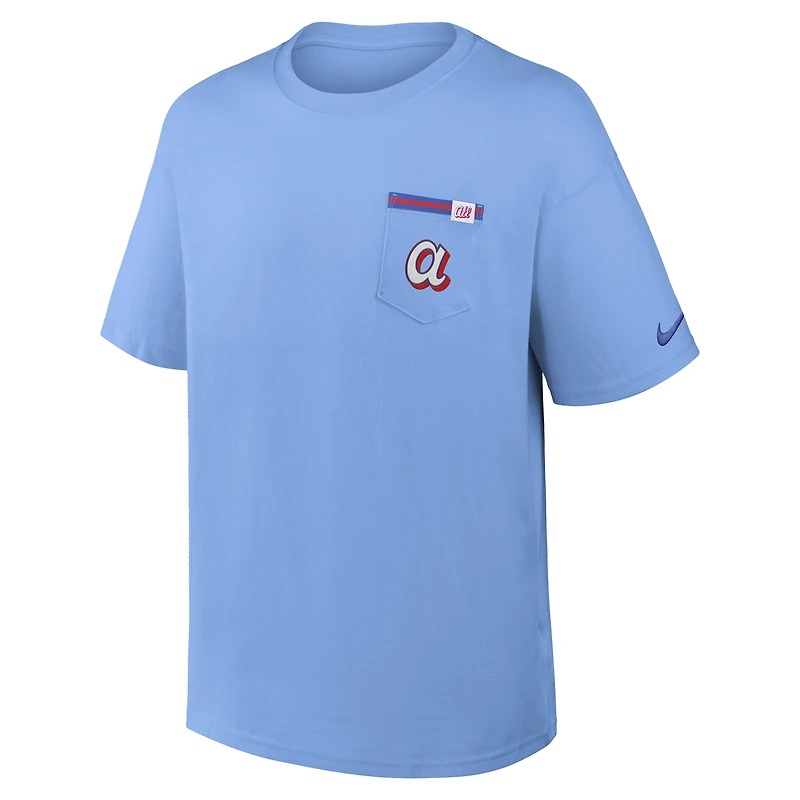 Men's Nike Powder Blue Atlanta Braves City Connect Max90 Pocket T-Shirt