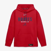 Men's Nike Red Atlanta Braves Authentic Collection Therma-FIT Hoodie