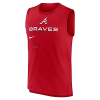 Débardeur Nike pour homme Atlanta Braves Exceed Performance rouge