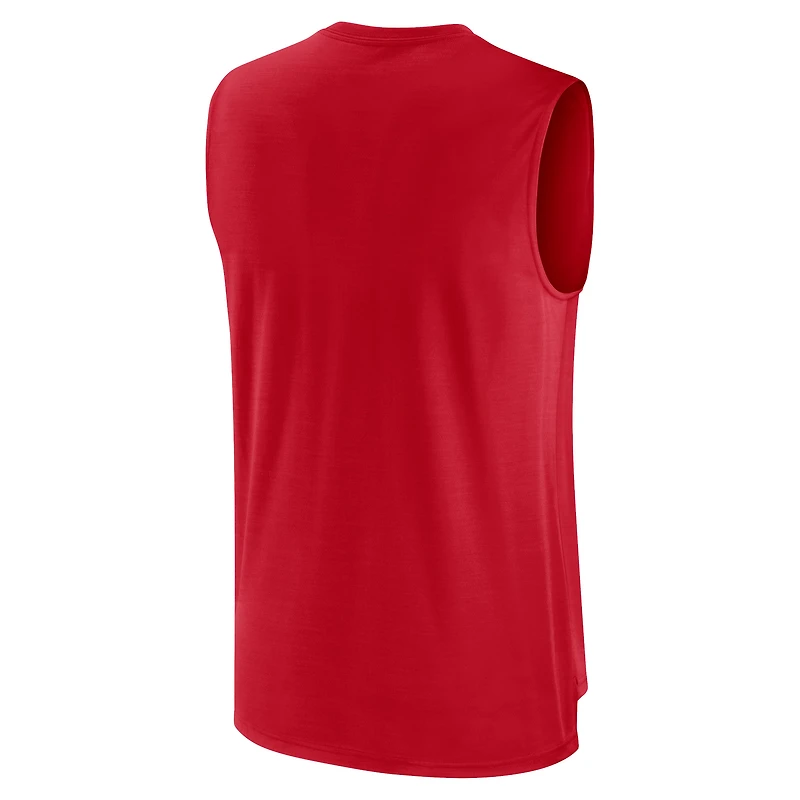 Débardeur Nike pour homme Atlanta Braves Exceed Performance rouge