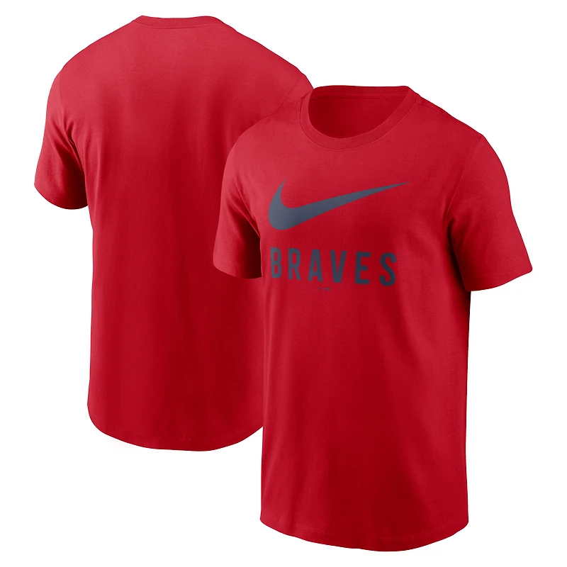 Men's Nike Red Atlanta Braves Swoosh T-Shirt