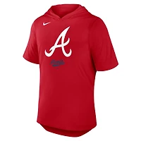 T-shirt à capuche Nike rouge Atlanta Braves Tri-Blend pour homme