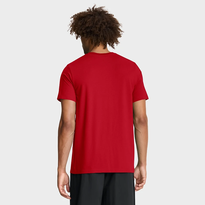 Men's Nike Red Atlanta Braves Tri-Blend Logo T-Shirt