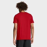 Men's Nike  Red Atlanta Braves Tri-Blend Logo T-Shirt