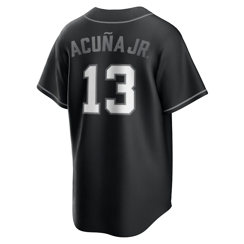 Maillot de joueur réplique Nike Ronald Acuña Jr. des Atlanta Braves pour homme, noir