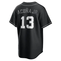 Maillot de joueur réplique Nike Ronald Acuña Jr. des Atlanta Braves pour homme, noir