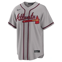 Maillot Nike Ronald Acuña Jr. pour homme, gris, Atlanta Braves Road Replica