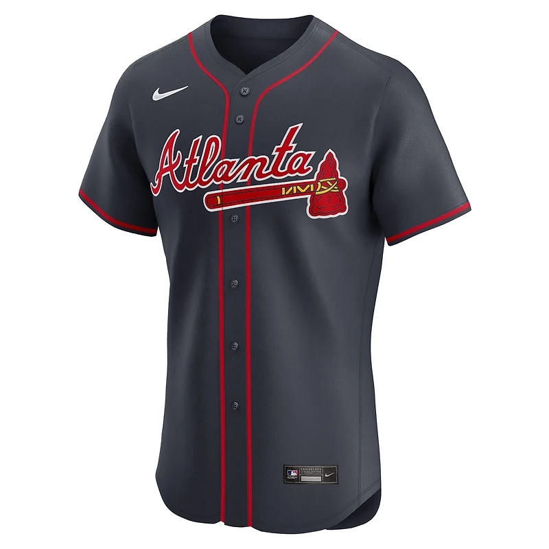 Men's Nike Ronald Acuña Jr. Navy Atlanta Braves Alternate Elite Jersey