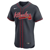Men's Nike Ronald Acuña Jr. Navy Atlanta Braves Alternate Elite Jersey