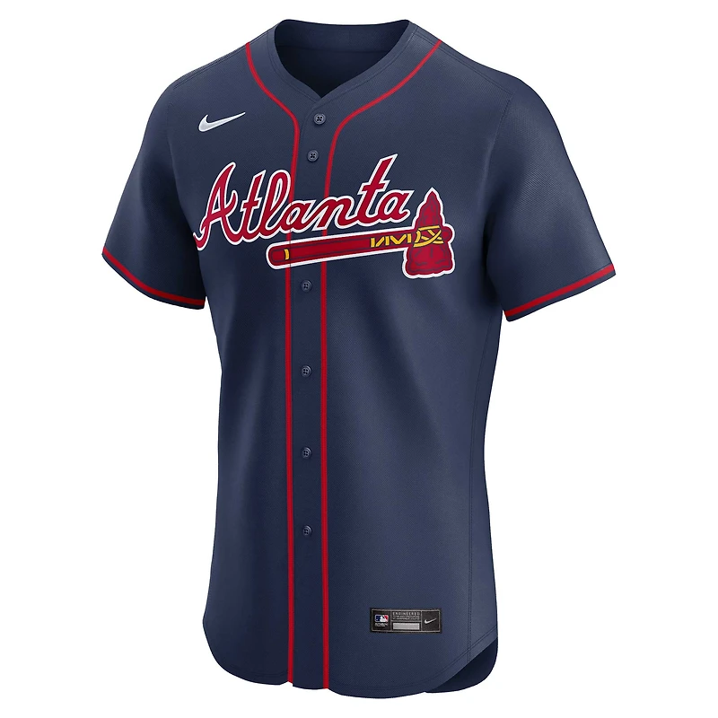 Men's Nike Ronald Acuña Jr. Navy Atlanta Braves Alternate Elite Player Jersey
