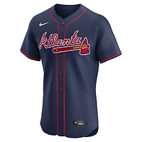Men's Nike Ronald Acuña Jr. Navy Atlanta Braves Alternate Elite Player Jersey