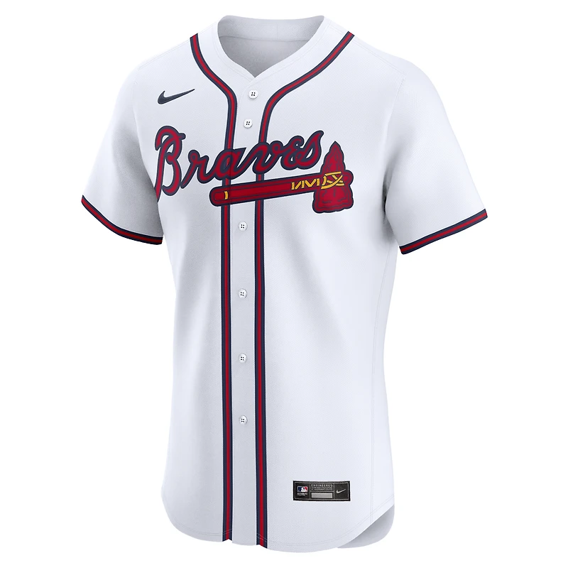 Men's Nike Ronald Acuña Jr. White Atlanta Braves Home Elite Jersey