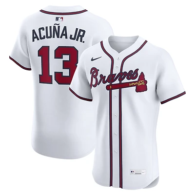Men's Nike Ronald Acuña Jr. White Atlanta Braves Home Elite Player Jersey
