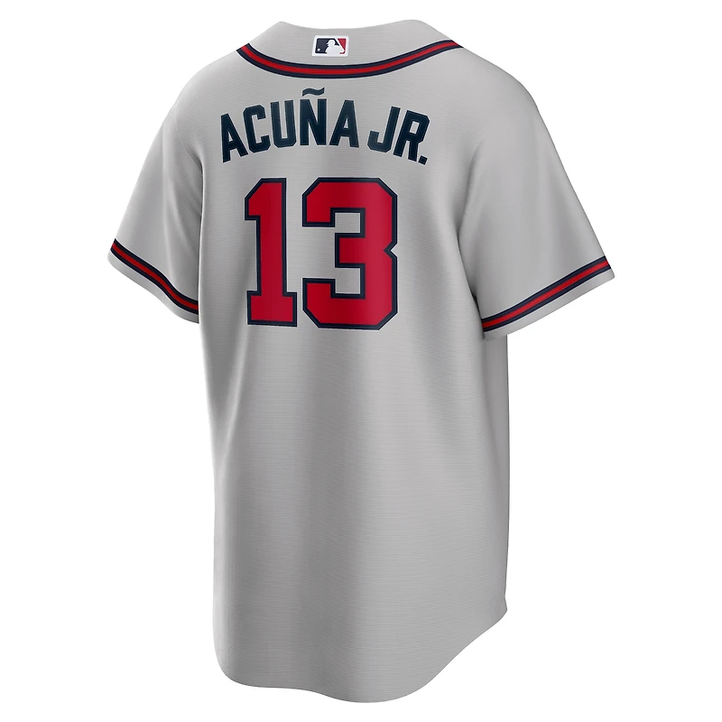 Maillot réplique Nike Ronald Acuna Jr. gris des Braves d'Atlanta (extérieur) pour homme