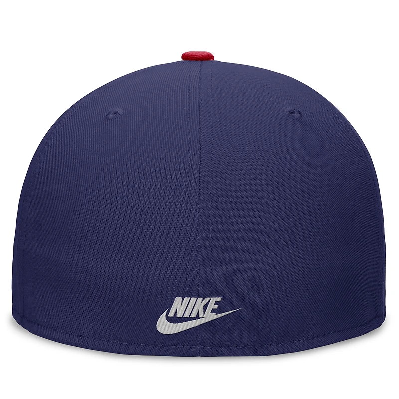 Men's Nike Royal/Red Atlanta Braves Rewind Cooperstown True Performance Fitted Hat