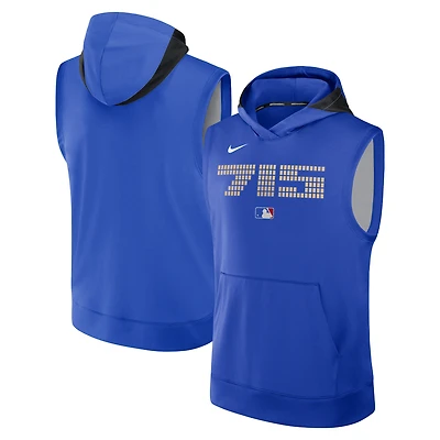 Men's Nike Royal Atlanta Braves 2025 City Connect Authentic Collection Dri-FIT Sleeveless Hoodie