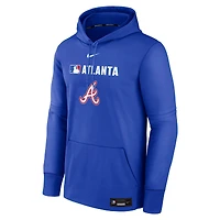 Sweat à capuche Nike Royal Atlanta Braves Authentic Collection City Connect Therma pour homme