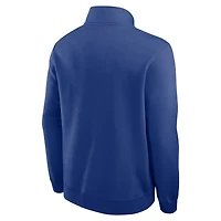 Pull en molleton demi-zippé Nike Royal Atlanta Braves Cooperstown Collection pour homme