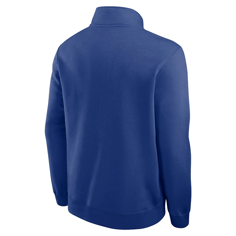 Men's Nike Royal Atlanta Braves Cooperstown Collection Fleece Half-Zip Pullover