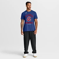 T-shirt Nike Royal Atlanta Braves Cooperstown Collection pour homme
