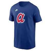 T-shirt avec logo de l'équipe Nike Royal Atlanta Braves Cooperstown Collection pour homme