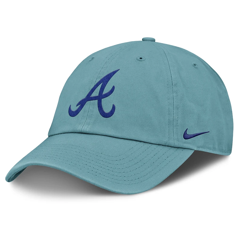 Casquette ajustable turquoise Nike pour homme, motif Atlanta Braves, fête des pères