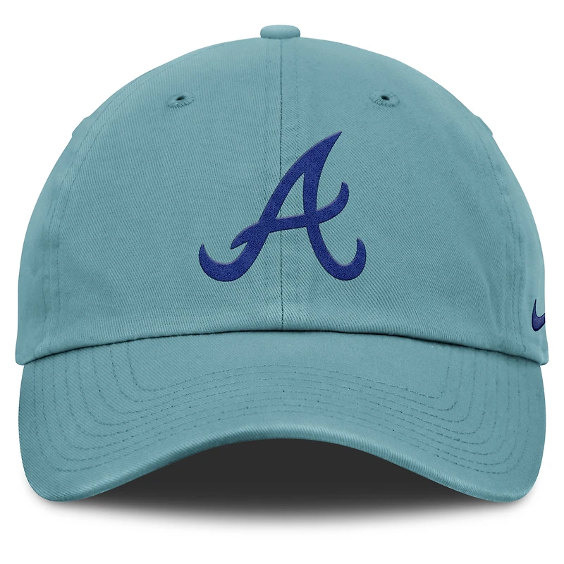 Casquette ajustable turquoise Nike pour homme, motif Atlanta Braves, fête des pères