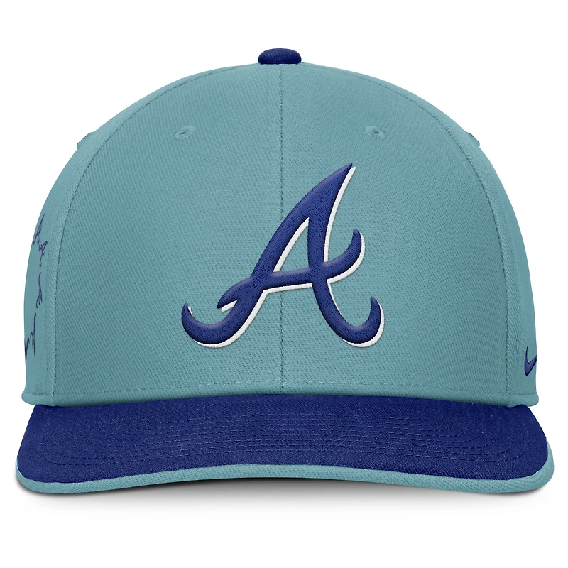 Men's Nike  Turquoise Atlanta Braves Father's Day Pro Performance Snapback Hat