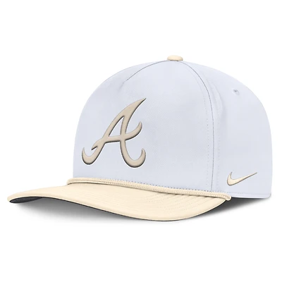Men's Nike  White/Cream Atlanta Braves Pro Performance Snapback Hat
