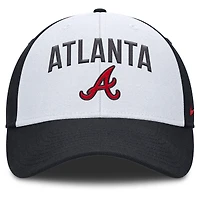 Casquette ajustable Nike Atlanta Braves Club Performance pour homme, blanche/bleu marine
