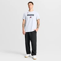 T-shirt Nike blanc pour homme, logo des Braves d'Atlanta en gras