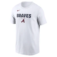 Men's Nike White Atlanta Braves Bold Team Name T-Shirt