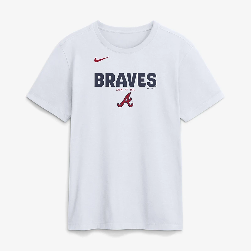 Men's Nike White Atlanta Braves Bold Team Name T-Shirt