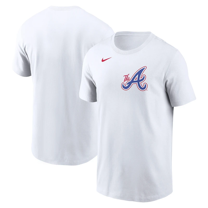 Men's Nike White Atlanta Braves City Connect Wordmark T-Shirt