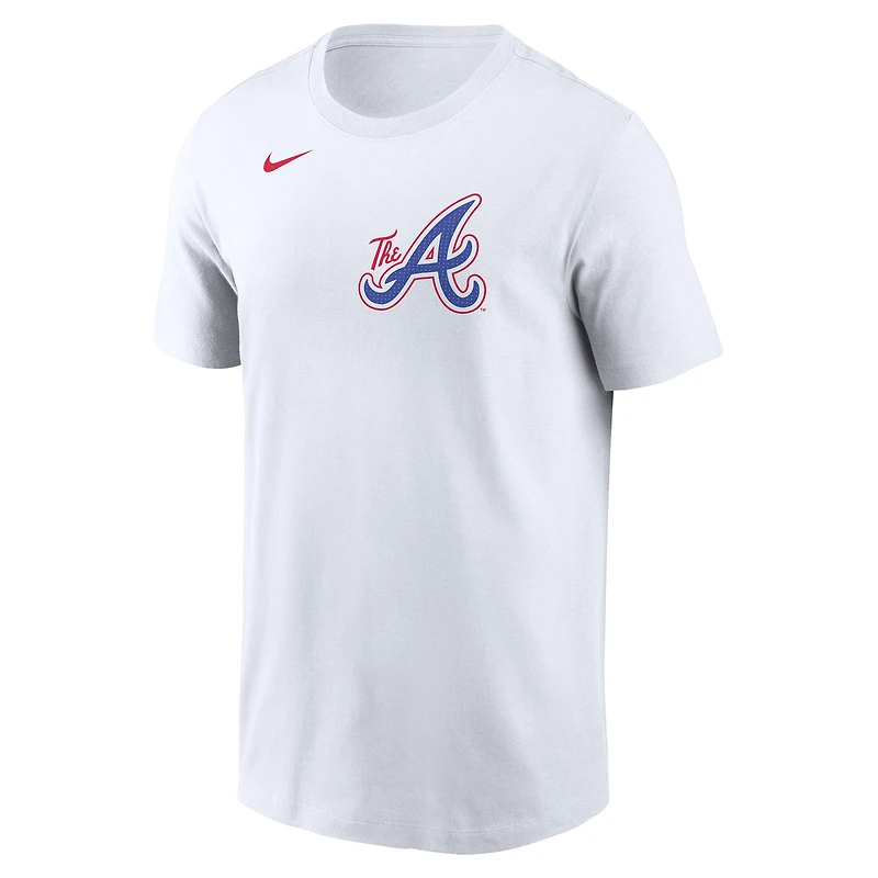 Men's Nike White Atlanta Braves City Connect Wordmark T-Shirt