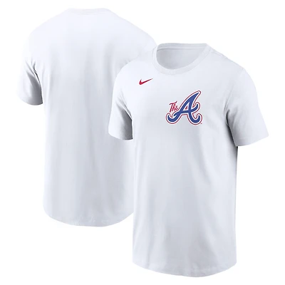 Men's Nike White Atlanta Braves City Connect Wordmark T-Shirt