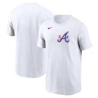 Men's Nike White Atlanta Braves City Connect Wordmark T-Shirt