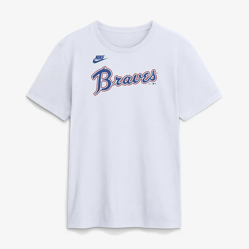T-shirt Nike blanc Atlanta Braves Cooperstown Collection pour homme