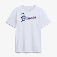 T-shirt Nike blanc Atlanta Braves Cooperstown Collection pour homme