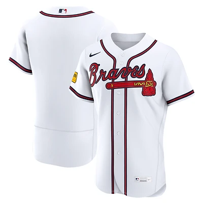 Maillot authentique domicile Nike blanc des Braves d'Atlanta pour homme
