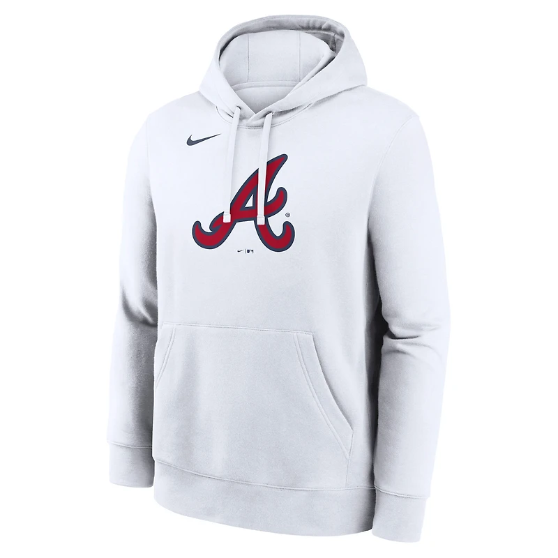 Sweat à capuche Nike blanc Atlanta Braves pour homme
