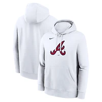 Sweat à capuche Nike blanc Atlanta Braves pour homme