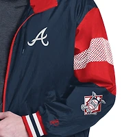 Men's Pro Player Navy/Red Atlanta Braves Legacy Lightweight Full-Zip Hooded Jacket