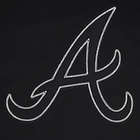 Men's Pro Standard Black Atlanta Braves Paint The City Dropped Shoulder Pullover Sweatshirt